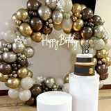 elvesmall Blue Gold Balloon Garland Arch Kit Birthday Party Decor Foil Latex Ballon Wedding Birthday Party Baby Shower Kids Baloon