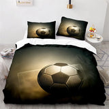 elvesmall Sports 3D Football Bedding Set And Pillow Case Double Size Household Textile Product Decoration Teenager Room Soccer Duvet Cover