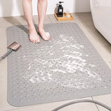 elvesmall Healthy Non-toxic Large Bath Mat Safety Non-slip Suction Cup Bathroom Shower Mat Foot Massage Bath Rug Eco-Friendly Bath Mats