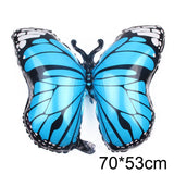 elvesmall Large Butterfly Foil Balloons Blue Laser Butterfly Children Girls Birthday Party Baby Shower Wedding Decor Kids Toy Photo Props