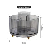 elvesmall Office desk storage box, pen holder, painting brush, makeup storage box, 360 ° rotating office, school multifunctional storage