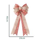 elvesmall  1PC Large Christmas Bow Christmas Tree Decoration New Year's Eve Decorations Christmas Party Ribbon Bow Linen Bowknot