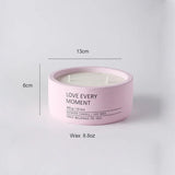 elvesmall Cement Cup Candle Large Scented Candle Matte Glass Nordic Home Decoration Luxury Wedding Living Room Industrial