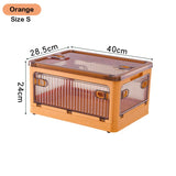 elvesmall Foldable Storage Box Closet Organizer With Wheels Stackable Sundries Organizer Clothes Quilts Toys Books Storage Box