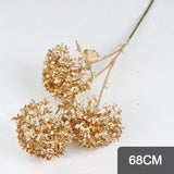 elvesmall Golden Artificial Plants Eucalyptus Leaf Home Christmas Decor Living Room Desk Decor Party Wedding Holiday Flower Arrangement