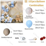 elvesmall Doubled Pearl Tiffany Blue Balloons Garland Arch Wedding Valentines Ball Decoration Matte White Ballon Kit Birthday Baby Shower