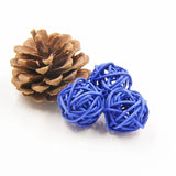 elvesmall 10PCS 3/4/5CM Round Shape Mutil Colors Rattan Ball Sepak Takraw For Christmas Birthday Party & Home Wedding Party Decoration
