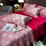 elvesmall Fashion Duvet Cover Set Luxury Bedding Sets Soft Comforter Quilt Cover Fitted Bed Sheet Pillowcase Queen King Size Bed Linen