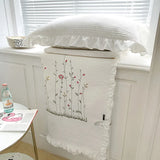 elvesmall  1/3Pc Korean Princess Ruffles Flowers Embroidery Summer Quilt Bedspread on the bed Quilt Air-conditioning Blanket Bedding Set