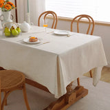 elvesmall Rustic Table Cloth Rectangle Hollow Splicing Farmhouse Style Washable Tassel Tablecloth Kitchen Dining Room Christmas Decoration