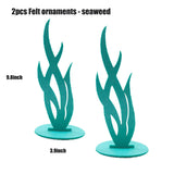 elvesmall 2Pcs Little Mermaid Theme Party Decorations DIY Felt Coral Table Ornament Under the Sea Girl Birthday Party Supplies Baby Shower