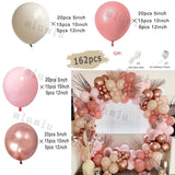 elvesmall Matte Sand White Apricot Balloon Garland Arch Kit Boho Wedding Birthday Party Champagne Gold Latex Baby Shower Decoration Ballon