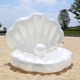 elvesmall Giant Inflatable Toys Seashell with Pearl Ball Swimming Pool Float Inflatable Toys Chair Bed Outdoor Summer Beach Party Mattress