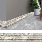 elvesmall 3D Foam Wall Edge Strip Stickers Self Adhesive Waterproof Baseboard Skirting Border Decor Wall Sticker Corner Waist Line 2.3m