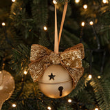 elvesmall Christmas Tree Bell Hanging Pendant Jingle Bell Painted Bells Christmas Tree Door Wall Hanging Bell Decor Christmas Gift
