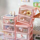 elvesmall Student Desktop Stationery Storage Box, Office Drawer Style Tape Hair Accessory Storage Cabinet