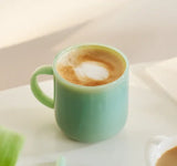 elvesmall  -  Jade Glass Cup Retro Green Glass High Borosilicate Glass Heat resistant Tea Cups Glass Coffee Mug Drinkware Dinking milk water
