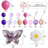 elvesmall 1Set Daisy Butterfly Balloon wreath Arched Set Shower Birthday Party Wedding Decoration