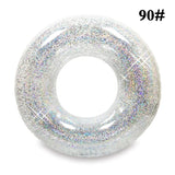 elvesmall Summer Inflatable Transparent Sequin Swimming Ring For Adults And Children Inflatable Pool Men And Women Water Play Accessories