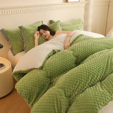 elvesmall New Super Thickened Warm Winter Blankets for Beds Artificial Lamb Cashmere Weighted Blankets Soft Fluffy Warmth Comforter Duvet