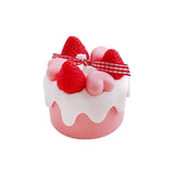elvesmall Strawberry Cake Candle Personalized Wedding Scented Candle Home Decoration Food Candles Look Real Favors