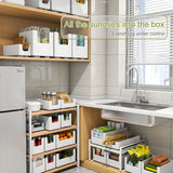 elvesmall Cabinet Storage Box Kitchen Sundries Organizer Box Cupboard Basket Storage Case Cabinet Desktop Snack Makeup Spice Bottle Holder