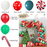 elvesmall Christmas Balloon Garland Arch Kit Red Green Lolipop Cone Star Foil Balloons New Year Christmas Party Decoration Supplies Gifts