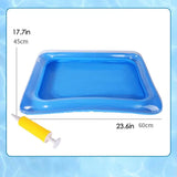 elvesmall Inflatable Foot Bath Footbath Foot Soaking Bath Basin For Swimming Pool To Clean Feet Sturdy Versatile Blue Inflatable Basin