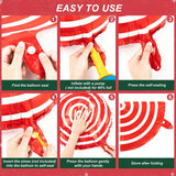 elvesmall Christmas Balloon Garland Arch Kit Red Green Gold Balloons Christmas Party Gift Box Candy Cane Foil Ballon Xmas Party Decoration