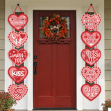 elvesmall 1 Pair Valentine's Day Theme Love Door Hanging Happy Valentines Day Party Decoration Banner