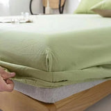elvesmall 1PCS Sheet Pastoral Flower Fitted Sheet Non Slip Bedspread Washable Cotton With Elastic Band Mattress Cover (no Pillowcase)
