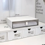 elvesmall Kawaii Ins Organizer Desktop Drawer Free Combination Storage Box Plastic Hairpin Makeup Cosmetics Desk Storage Organizer Rack