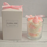 elvesmall Pink Strawberry Aromatherapy Candle Cream Cake Soy Wax Candles Gift Bedroom Sleep Aid Fragrance Ornaments Home Party Decor
