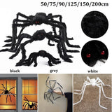 elvesmall  3 Colors Latest Halloween Spider Halloween Decor Spider Halloween Decoration Haunted House Prop Indoor Outdoor Giant Decor