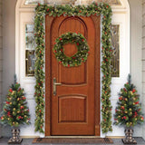 elvesmall Christmas Red Berry Decoration Rattan 1.8m Fireplace Cabinet Dining Room Decoration Strip Berry Vine For Christmas Thanksgiving