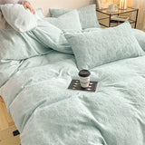 elvesmall Luxury Winter Thicken Warm Velvet Bedding Set Nordic Double Duvet Cover Set 4pcs Plush Queen Quilt Cover Bed Sheet Pillowcase