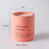 elvesmall Cement Cup Candle Large Scented Candle Matte Glass Nordic Home Decoration Luxury Wedding Living Room Industrial