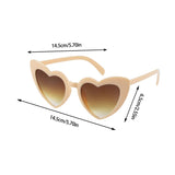 elvesmall Heart Shaped Sunglasses for Women Retro Cat Eye Sunglasses Wedding Engagement Decoration Shopping Traveling Party Accessories