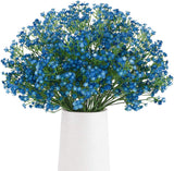 elvesmall 10PCS Gypsophila Artificial Flower White Pink Blue Baby Breath Plastic Bouquet For Home Decorative DIY Wedding Party Decoration