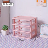 elvesmall Stationery Storage Box Desktop Student Ins Drawer Pen Cabinet Office Tape Hair Accessories Kawaii Sundries Organizer