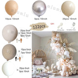 elvesmall Doubled Apricot Boho Wedding Decor Balloon Garland Arch Kit Kids Birthday Party White Metal Latex Baby Shower Ballons Decoration