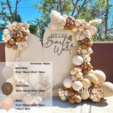 elvesmall  Beige Green Balloon Garland Arch Kit Baby Shower Decoration Wedding Engagement Ballons Birthday Baptism Christening