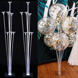 elvesmall 1/2 set Latex Balloon Holder Balloons Stand Column Metallic Balloons Baby Shower Kids Birthday Party Wedding Decoration Supplies