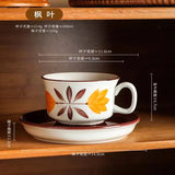 elvesmall  -  200ML European ceramic coffee cup mug premium sense hand-painted cup exquisite afternoon tea latte coffee mug birthday gift mug