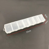 elvesmall 1pcs Plastic 6/815 Storage boxes Slots Adjustable packaging transparent Tool Case Craft Organizer box jewelry accessories