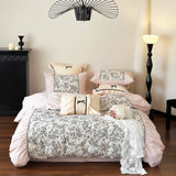 elvesmall  Winter 100% Cotton Korean Princess  Bedding Set Thickened Retro French Duvet Cover Sets Flower Bed Skirt  Skin-friendly Fabrics