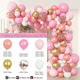 elvesmall Balloons Arch Garland Kit Pink Balloons Party Birthday Balloons Decoration Set for Bridal Baby Shower Wedding Birthday