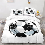 elvesmall Sports 3D Football Bedding Set And Pillow Case Double Size Household Textile Product Decoration Teenager Room Soccer Duvet Cover