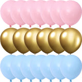 elvesmall 10Inch Macaron Baby Pink Blue Pastel Balloons Boy Or Girl Gender Reveal Baby Shower Decoration Gold Metallic Balon Birthday Part