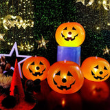 elvesmall 5Pcs Led Light up Balloon Latex Pumpkin Balloons Halloween Party Decorations for Home Halloween Pumpkin Decor Outdoor indoor